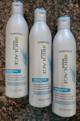 Lot of 3-Matrix Biolage Advanced Keratindose Shampoo pro keratin silk (13.5oz)