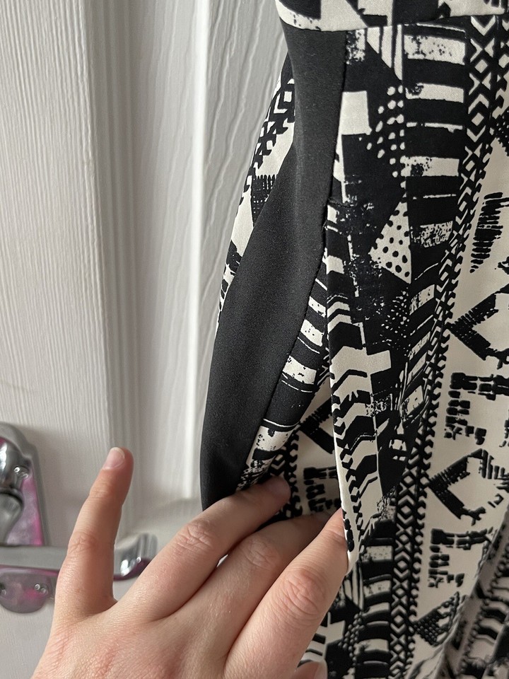 Cream & Black Pattern Jumpsuit NEXT Size 20 (Long) eBay