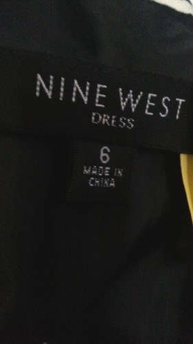 NINE WEST SUNDRESS WOMEN SIZE 6 Black/White Print Top Lined Empire Waist EUC - Picture 6 of 6