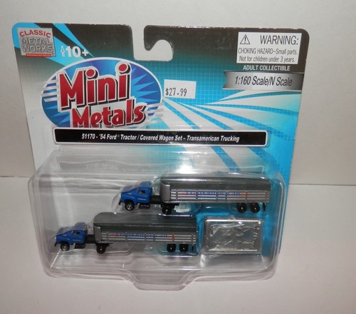 Juego de tractor/carro cubierto Ford Mini Metals N '54 - Transamerican Trucking #51170 | Zustand: New