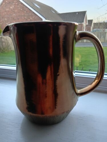 Perfect large Creigiau Studio pottery copper lustre jug. 14.5 centimetres tall. - Picture 5 of 18