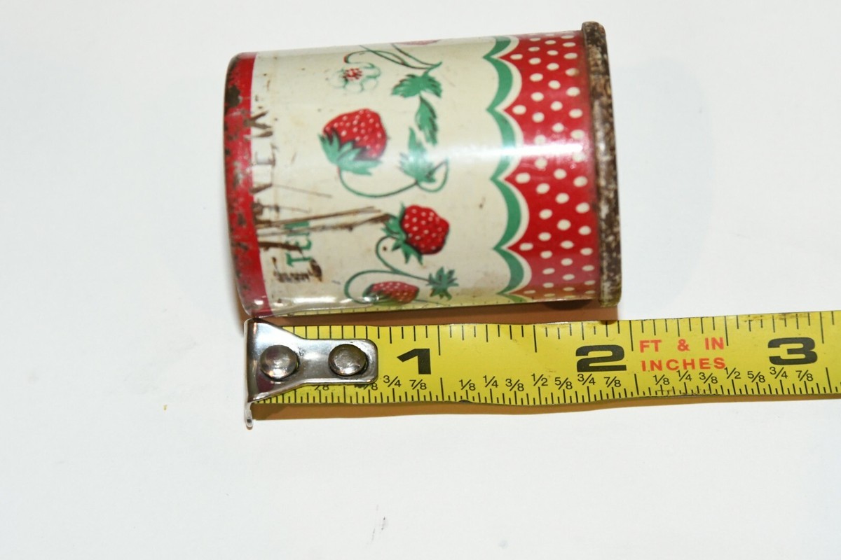 アート・デザイン・音楽 JEWELRY DESIGNS BEST COLLECTION -PEARL- Vintage Wolverine USA Child Toy Tea Tin Strawberry Strawberries