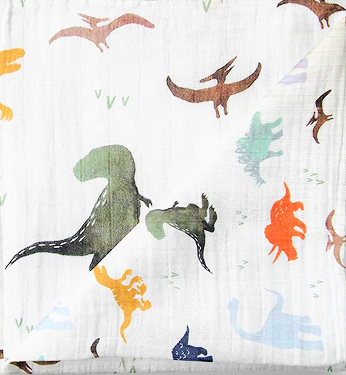 Aenne Baby Muslin Baby Swaddle Blanket Dinosaur Dino Print