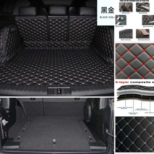 For Fit Jeep Car Trunk Mat Full Surround Rear Carpets Custom Waterproof Auto - Foto 7 di 30