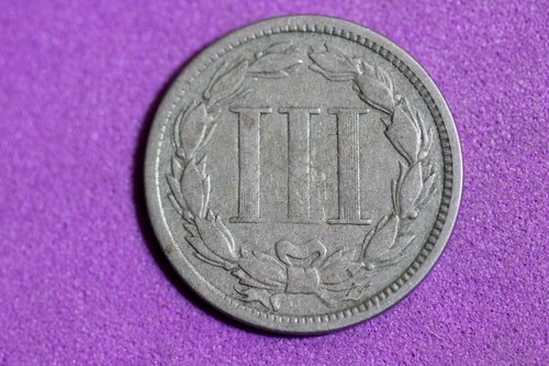 ESTATE FIND 1867 Three Cent Nickel #M14735 - Picture 2 of 2