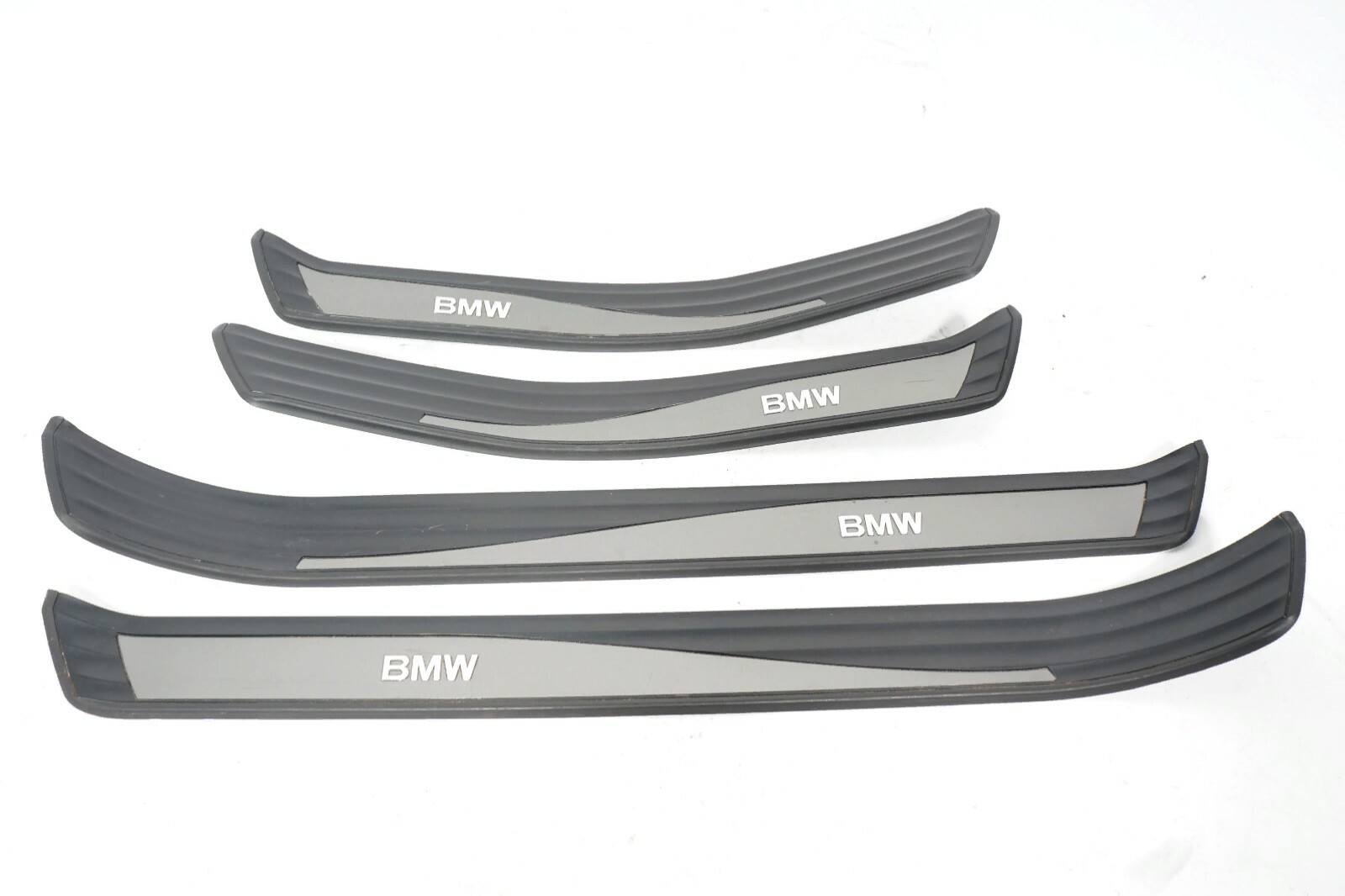 04 05 06 07 BMW 545i E60 DOOR SILL SCUFF PLATE TRIM FRONT & REAR SET OF