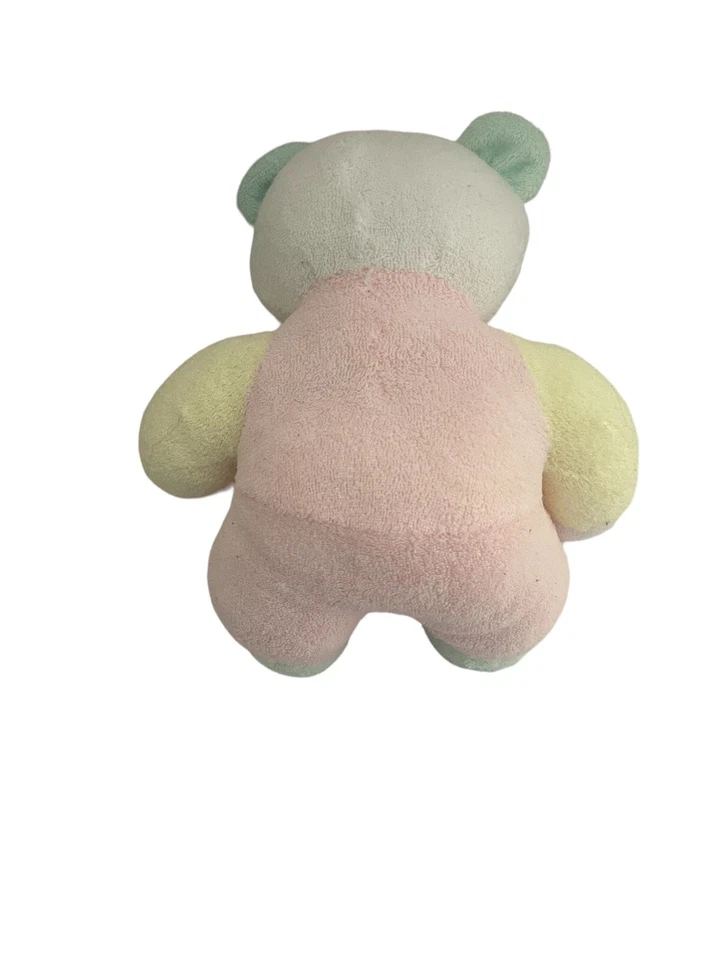 De colección My First Teddy Bear 11" Sonajero Color Pastel Bloque Terry Paño Peluche Bebé Foto 4 de 4