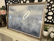 Next Blue Beach Dunes Framed Canvas Painting Home Decor Seagrass Hand Painted£55