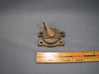 Antique Vintage Cast Iron Ornate Victorian Window Sash Lock & Keeper