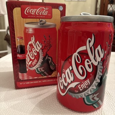 Vintage 2001 Coca Cola Cookie Jar / Coke Soda Can Gibson Collectible NEW in Box