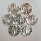 Seven 1964 D Roosevelt 90% SILVER Dimes US Uncirculated (Exact Coins) #00-98 — photo 2