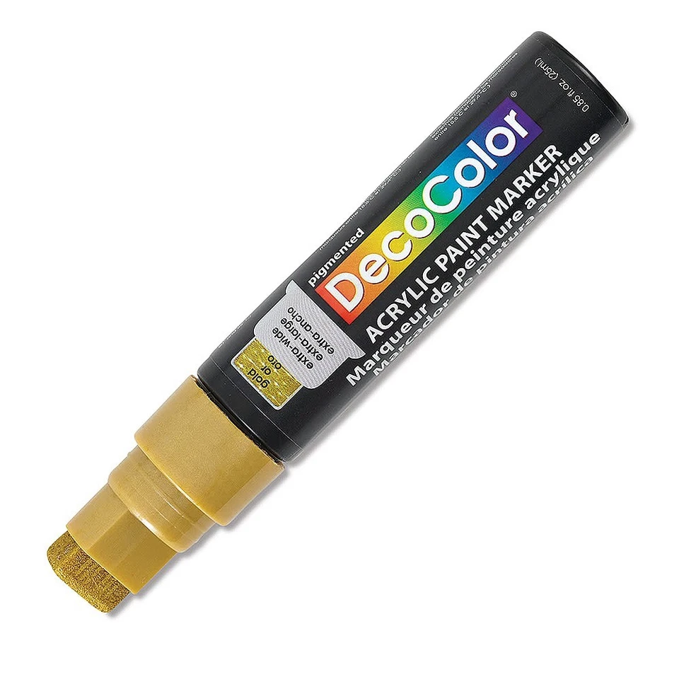 DecoColor, Marcador de Pintura Acrílica, Oro Jumbo, Punta Ancha, Metálico, Pluma para Letreros Foto 3 de 3