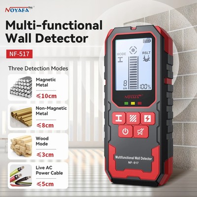 Wall Scanner 3in1 Metal Detector NF-517 LCD Display Stud Finder AC Live Wire