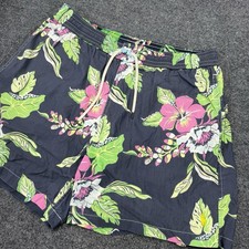 Polo Ralph Lauren Swim Trunks Mens XL Blue Floral Beach Board Shorts Drawstring