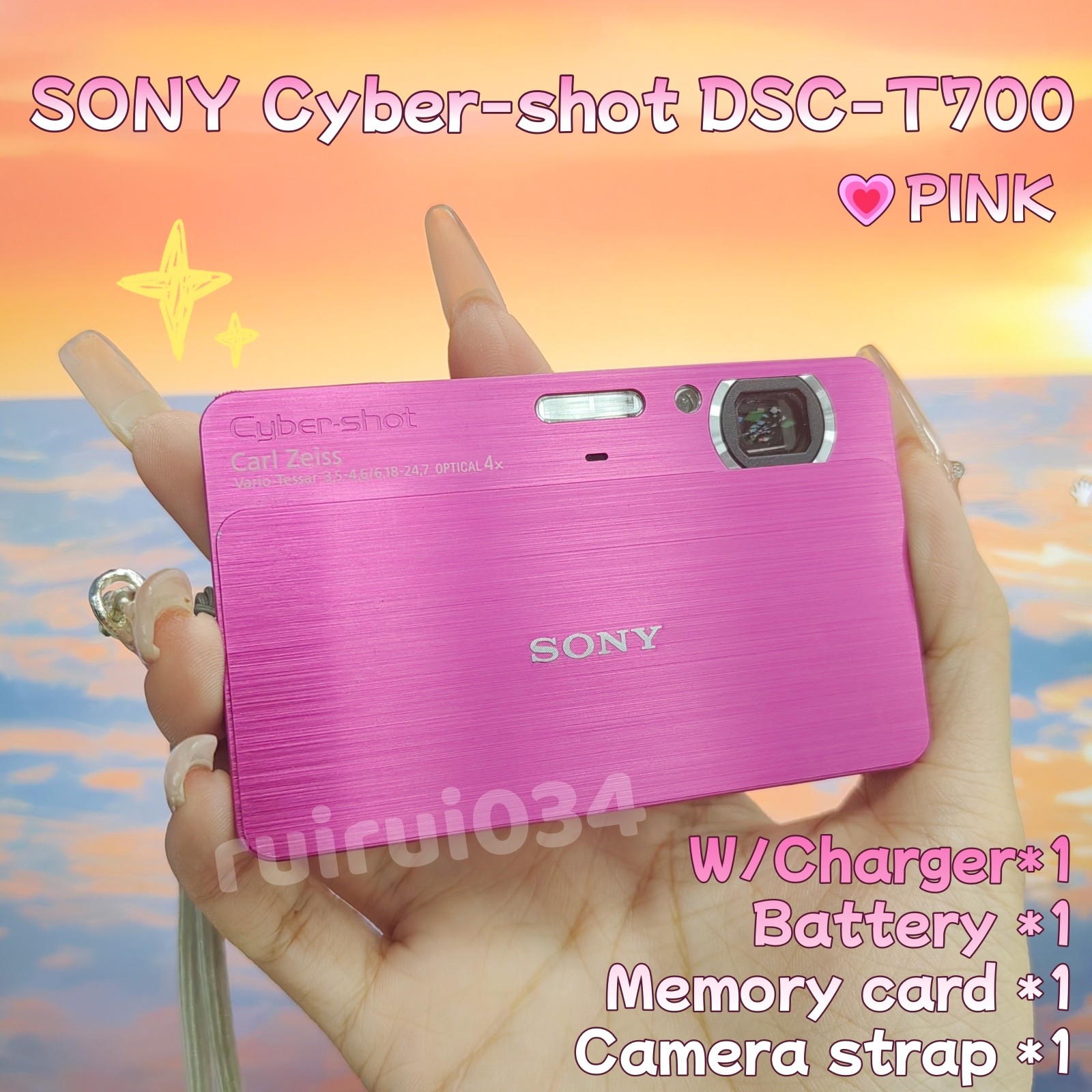 SONY Cyber-shot DSC-T700 Digital Camera 10.1 MP 4x Optical Zoom English Language