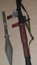 Full-Size RPG-7 Replica Prop – PVC Reinforced, Painted & Weathered orange tip