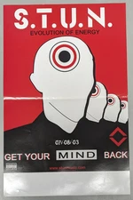 2 Poster Lot 2003 S.T.U.N. STUN Evolution Of Energy Get Your Mind Back Promo