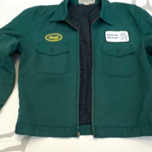 Sick Of It All Built To Last vintage Green Lined Zip Work Jacket Men’s L Darryl - product listing photo