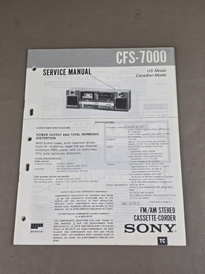 Sony Cassette-Corder CFS-7000 Service Manual D-2848