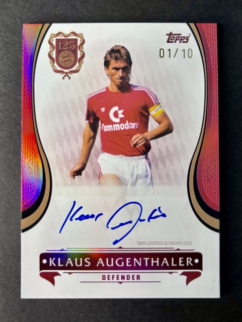 2024-25 Topps FC Bayern München 125 Years Anniversary Klaus Augenthaler Auto /10