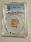 1910 GOLD USA $2.50 INDIAN HEAD EAGLE COIN  PCGS AU 53
