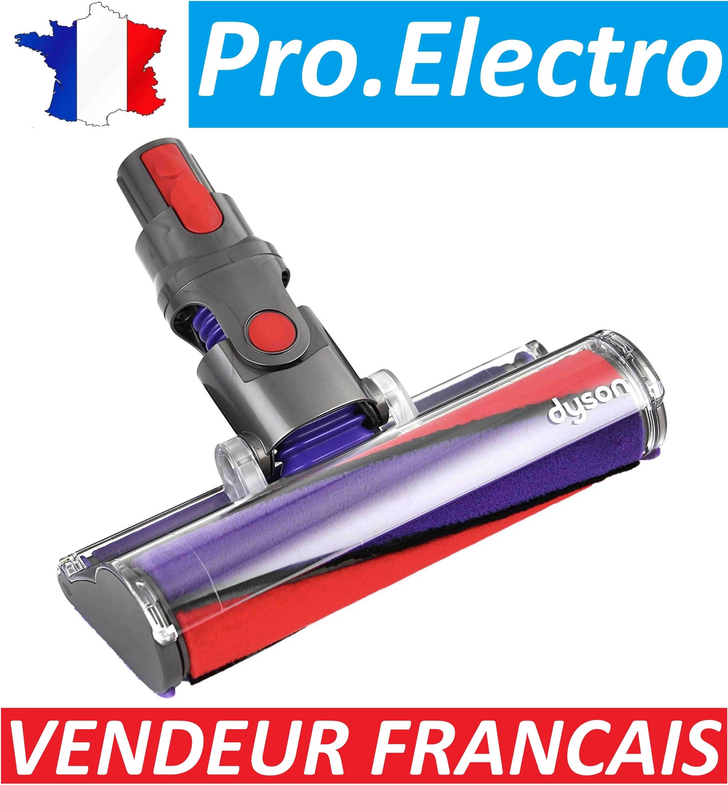 Brosse parquet Dyson V11 SV17 tête de nettoyage neuve à rouleau doux pour sols fragiles