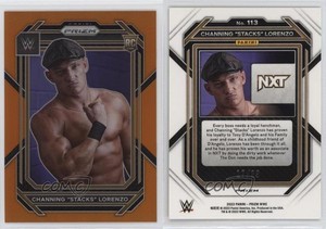 2023 Panini Prizm WWE Orange Prizm /99 Channing Stacks Lorenzo #113 Rookie RC