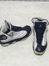AIR JORDAN 13 RETRO DJ3003-144, SIZE 5 YOUTH, WHITE/OBSIDIAN BLUE