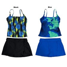 Champion Women s 4-Way Stretch Tankini and Full Coverage Swim Skirt Set