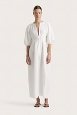 Faithfull The Brand Soleil White Linen Maxi Dress NWT Size XS