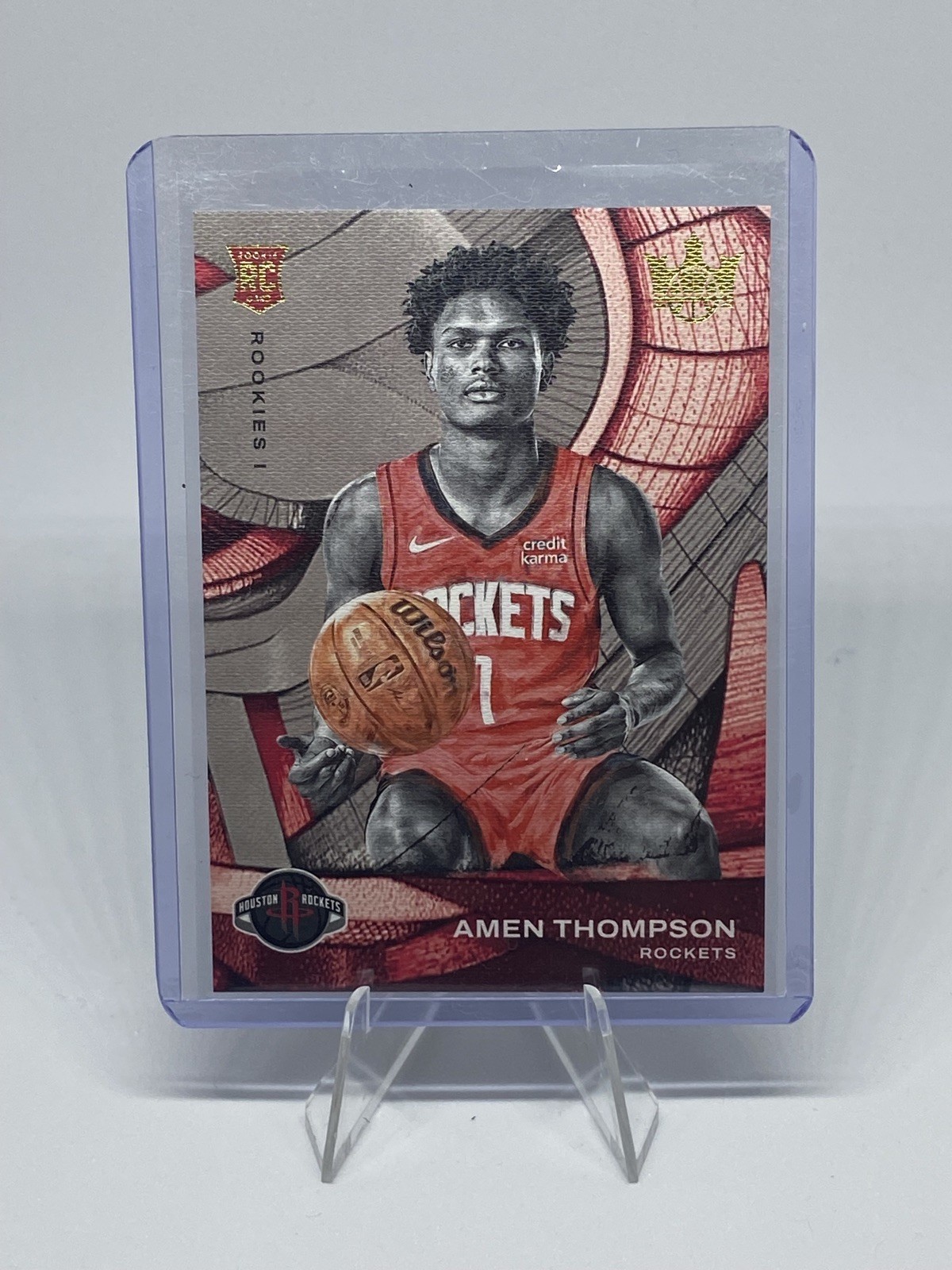 2023-24 Amen Thompson Panini Court Kings Level l Rookie Card #81