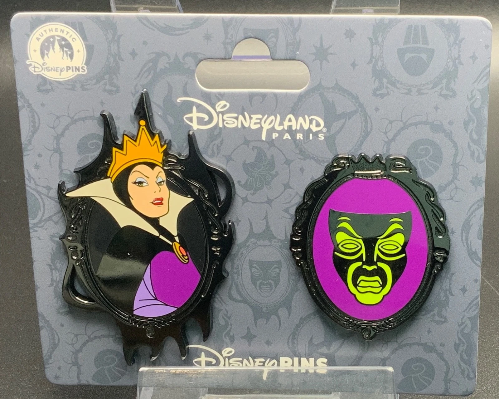 Disney DLP 2025 Villains Evil Queen & Mirror Snow White OE pin set