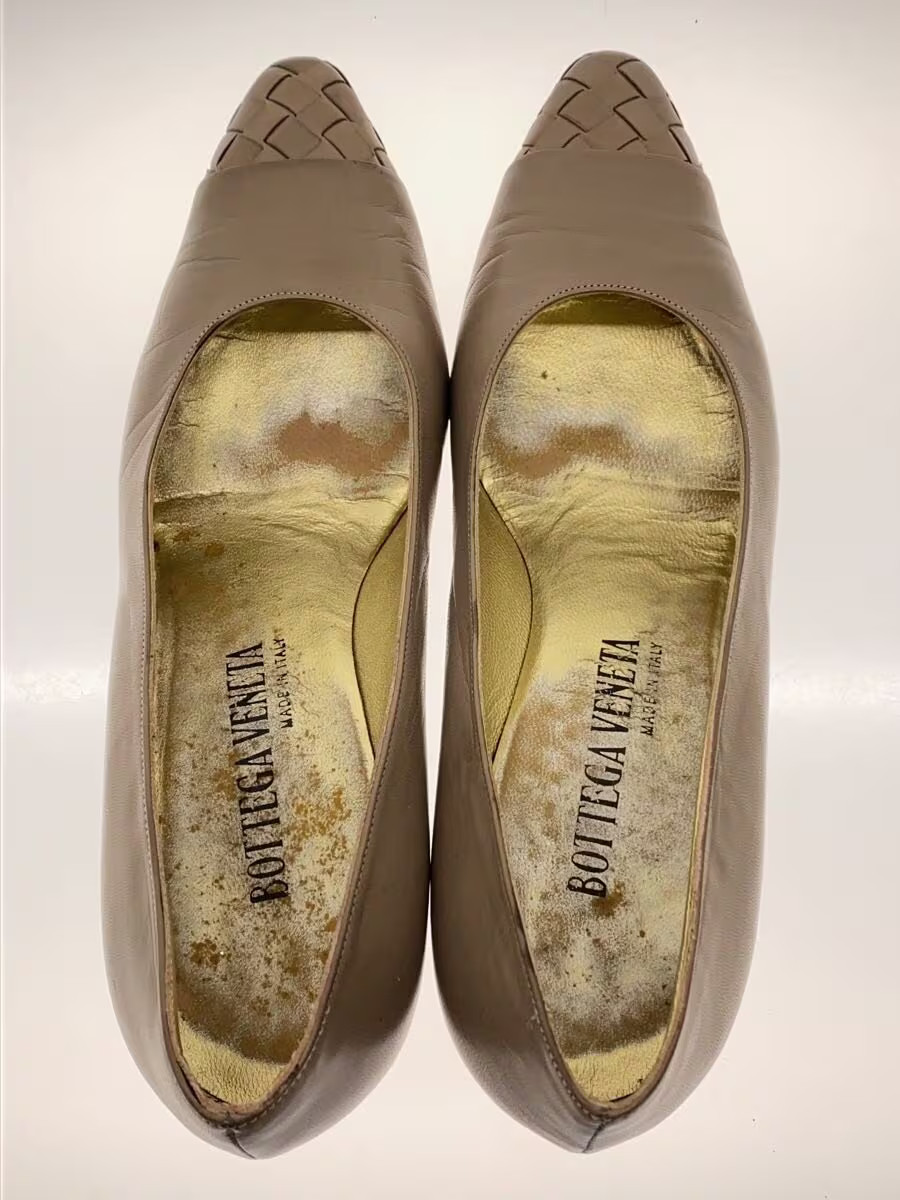 Bottega Veneta Insole Stain Pumps Us6 Brw Leather JlZ77 thumbnail 3