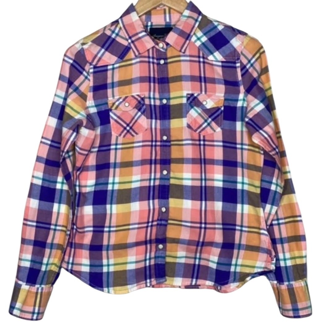 American Eagle Button Down - Size Medium - Pastel… - image 1