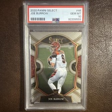 2020 Panini Select Joe Burrow Rookie Concourse #46 PSA 10 Cincinnati Bengals NFL