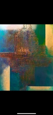 Modern Art Original Painting  Ascension  Mixed Media On GW Canvas - 40 X 30