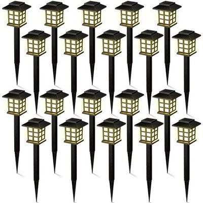 20 Pack Solar Pathway Lights, Outdoor Garden Solar Waterproof LED Landscape L...