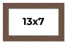13x7 Frame Brown Barnwood Picture Frame Modern Photo Frame UV Acrylic, Acid Free