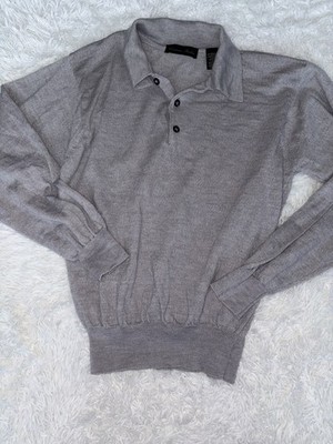 Cortina Italia Men s Sz. M Italian Made Merino Wool Collared Sweater. 