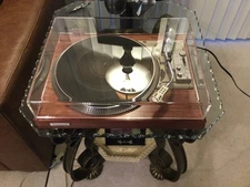 Pioneer PL-516 Turntable,Real Wood Veneer,New Lid,M91 Cart,Serviced,Watch Video!