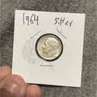 Roosevelt Dime 1964 90% Silver Philadelphia No Mint Mark Business UNCIRCULATED