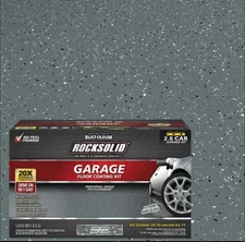 Rust-Oleum RockSolid Polycuramine Garage Floor Coating Kit DK Gray, 2.5" Car