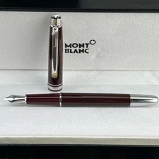 Montblanc Luxury Classic Fountain Pen Burgundy Body Signature Pen New