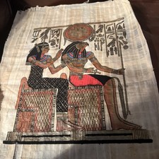 Papyrus Handpainted Egyptian Scene!
