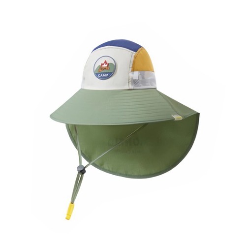 Cappello da Sole in Poliestere per Bambini Cappello a Tesa Larga Attività Outdoor - Foto 13 di 17