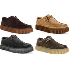 Clarks Torhill Lo Ribbed Outsole Soft Suede Mens Shoe Dark Brown UK 8 - 12