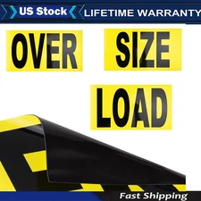 12"x60" 3 piece Magnetic Oversize Load Sign for Escort/Pilot Car ~ Truck Safety