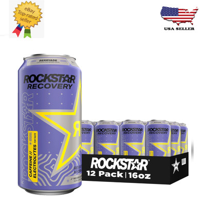 Rockstar Recovery Non-Carbonated Energy Drink, Berryade, 16 fl oz Cans, (12 Pack