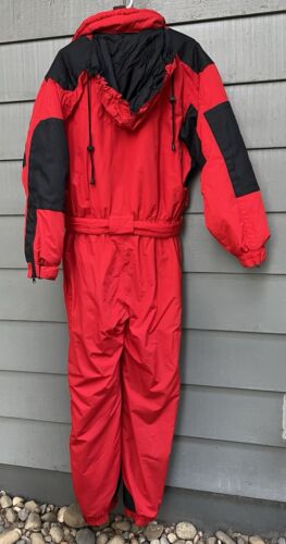 Vintage 90s CIMA SKIWEAR Ski Suit Mens Medium 31.5” Red Snow Gear Snowsuit - Picture 3 of 5
