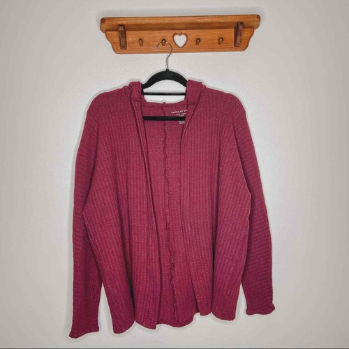 Waffle Knit Cardigan Sweater Ovesized 